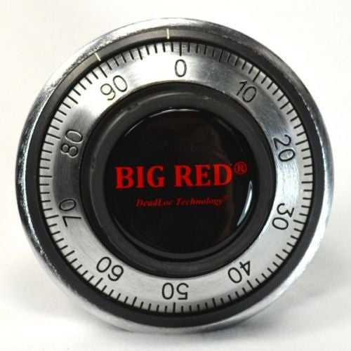 Big Red Safe Locks Satin Chrome Dial