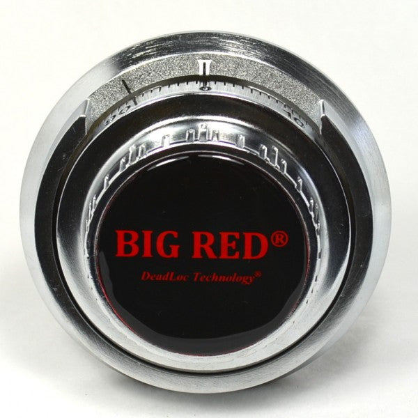 Big Red Safe Locks Spy-Guard Satin Chrome Dial, Ring & 3-Wheel Mechanical Combo Lock Kit